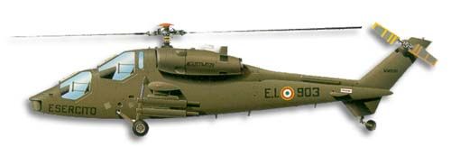 Agusta A-129 Mangusta profile drawing