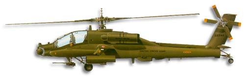 Boeing AH-64 Apache profile drawing