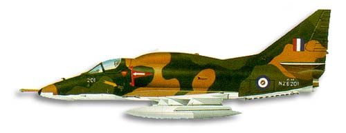 Boeing A-4 Skyhawk profile drawing