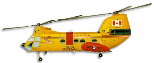 Boeing CH-46 Sea Knight profile drawing