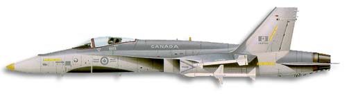 Boeing FA-18C/D Hornet profile drawing