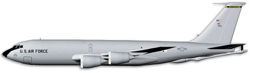 Boeing KC-135 Stratotanker profile drawing