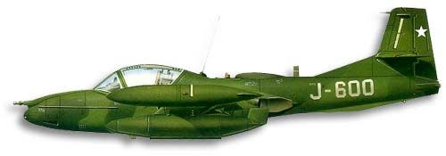 Cessna A-37 Dragonfly profile drawing