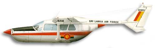 Cessna O-2 profile drawing