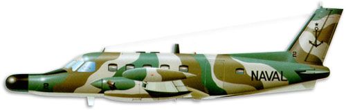 EMBRAER EMB-110 / 111 Bandeirante profile drawing