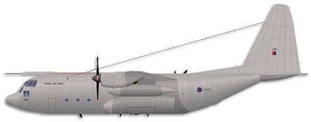 Lockheed Martin C-130 Hercules profile drawing