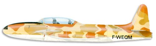 Lockheed Martin T-33 T-Bird/Shooting Star profile drawing