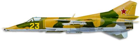 Mikoyan-Gurevich MiG-27 Flogger D/J profile drawing