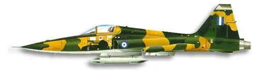Northrop F-5A Freedom Fighter profile drawing