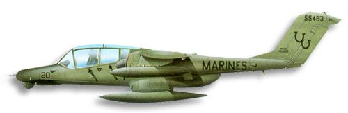 Rockwell OV-10 Bronco profile drawing
