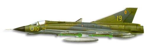 SAAB 35 Draken profile drawing