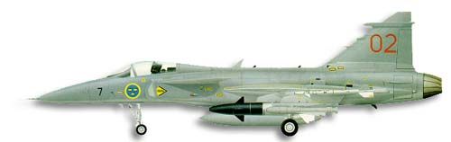 SAAB JAS 39 Gripen profile drawing