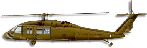 Sikorsky UH-60 Blackhawk profile drawing