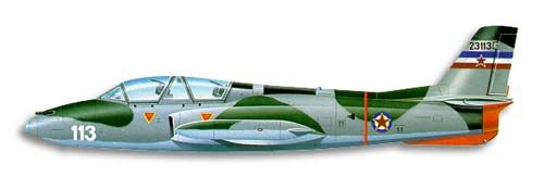 Soko G-2 Galeb profile drawing