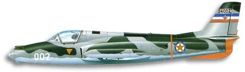 Soko J-1 Jastreb profile drawing