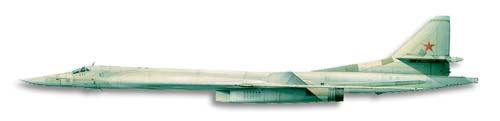 Tupolev TU-160 Blackjack profile drawing