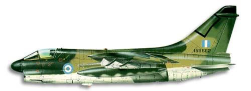 Vought A-7 Corsair II profile drawing