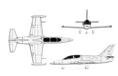 AERO L-39 Albatros projection drawing thumbnail