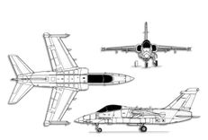Aeritalia Aermecchi / EMBRAER AMX projection drawing thumbnail