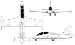 Aermacchi M.B.339A projection drawing thumbnail