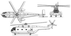 Aerospatiale SA.321G Super Frelon projection drawing thumbnail