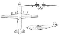 Antonov AN-22 Cock projection drawing thumbnail