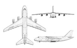 Antonov An-124 Condor projection drawing thumbnail