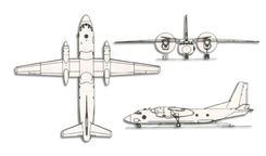Antonov An-26 Curl projection drawing thumbnail