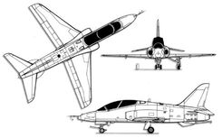 BAe/McDonnell Douglas T-45A Goshawk projection drawing thumbnail