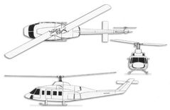 Bell Model 214ST projection drawing thumbnail