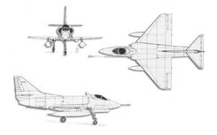 Boeing A-4 Skyhawk projection drawing thumbnail
