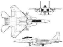 Boeing F-15E Strike Eagle projection drawing thumbnail