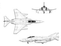 Boeing F-4 Phantom II projection drawing thumbnail