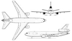 Boeing KC-10A Extender projection drawing thumbnail