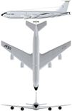 Boeing KC-135 Stratotanker projection drawing thumbnail