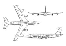 Boeing RC-135 projection drawing thumbnail