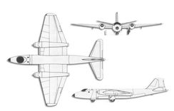 British Aerospace Canberra projection drawing thumbnail