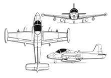 British Aerospace Strikemaster projection drawing thumbnail