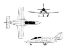 CASA C-101 Aviojet projection drawing thumbnail