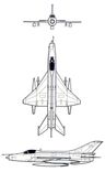 Chengdu F-7/J-7 Airguard projection drawing thumbnail