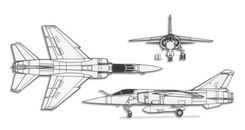 Dassault Mirage F1 projection drawing thumbnail