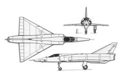 Dassault Mirage III projection drawing thumbnail