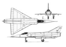 Dassault Mirage V projection drawing thumbnail