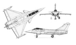 Dassault Rafale projection drawing thumbnail