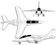 Dornier Alpha Jet projection drawing thumbnail