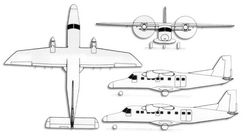 Dornier Do 228 projection drawing thumbnail