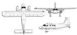 Dornier Do 28 Skyservant projection drawing thumbnail