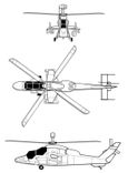 Eurocopter Tiger projection drawing thumbnail