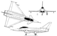 Eurofighter EF-2000 Typhoon projection drawing thumbnail
