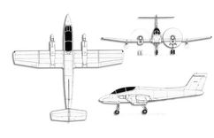 FMA IA 58A Pucara projection drawing thumbnail